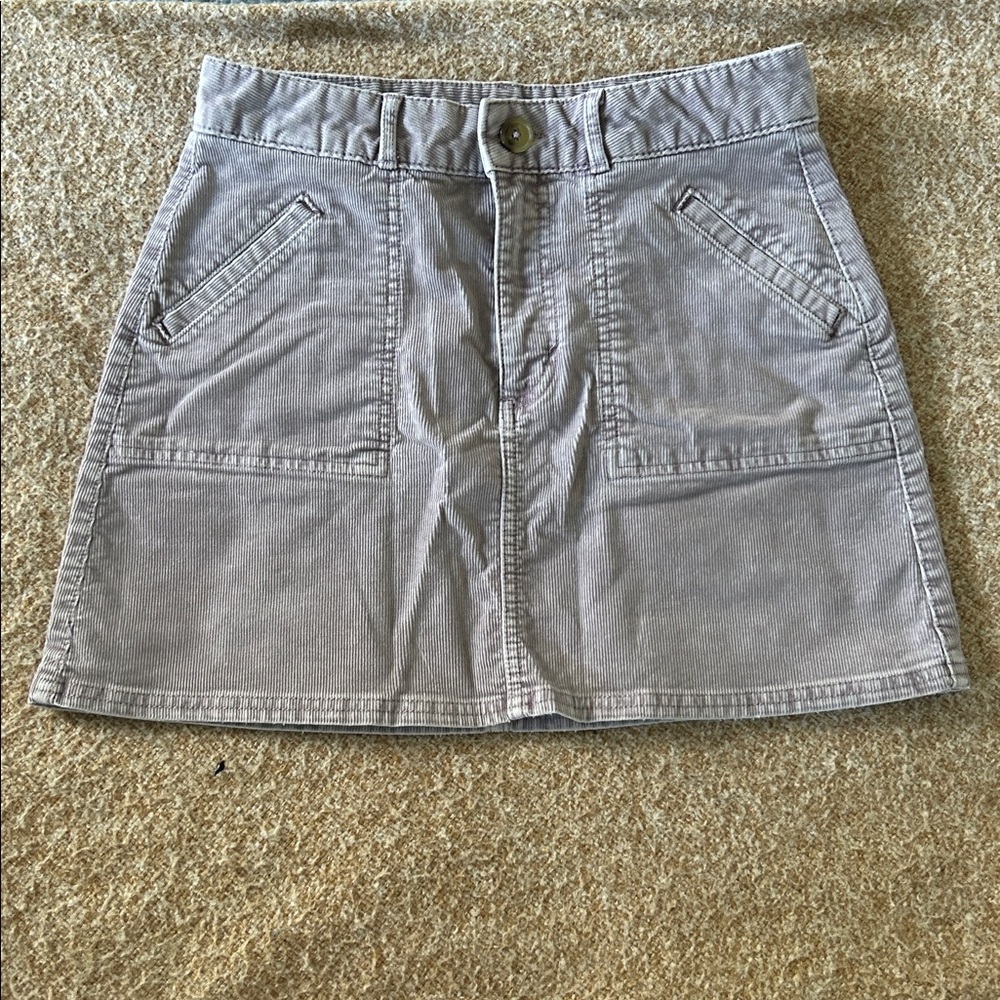 American Eagle Lavender Corduroy Mini Skirt